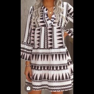 Aztec print dress